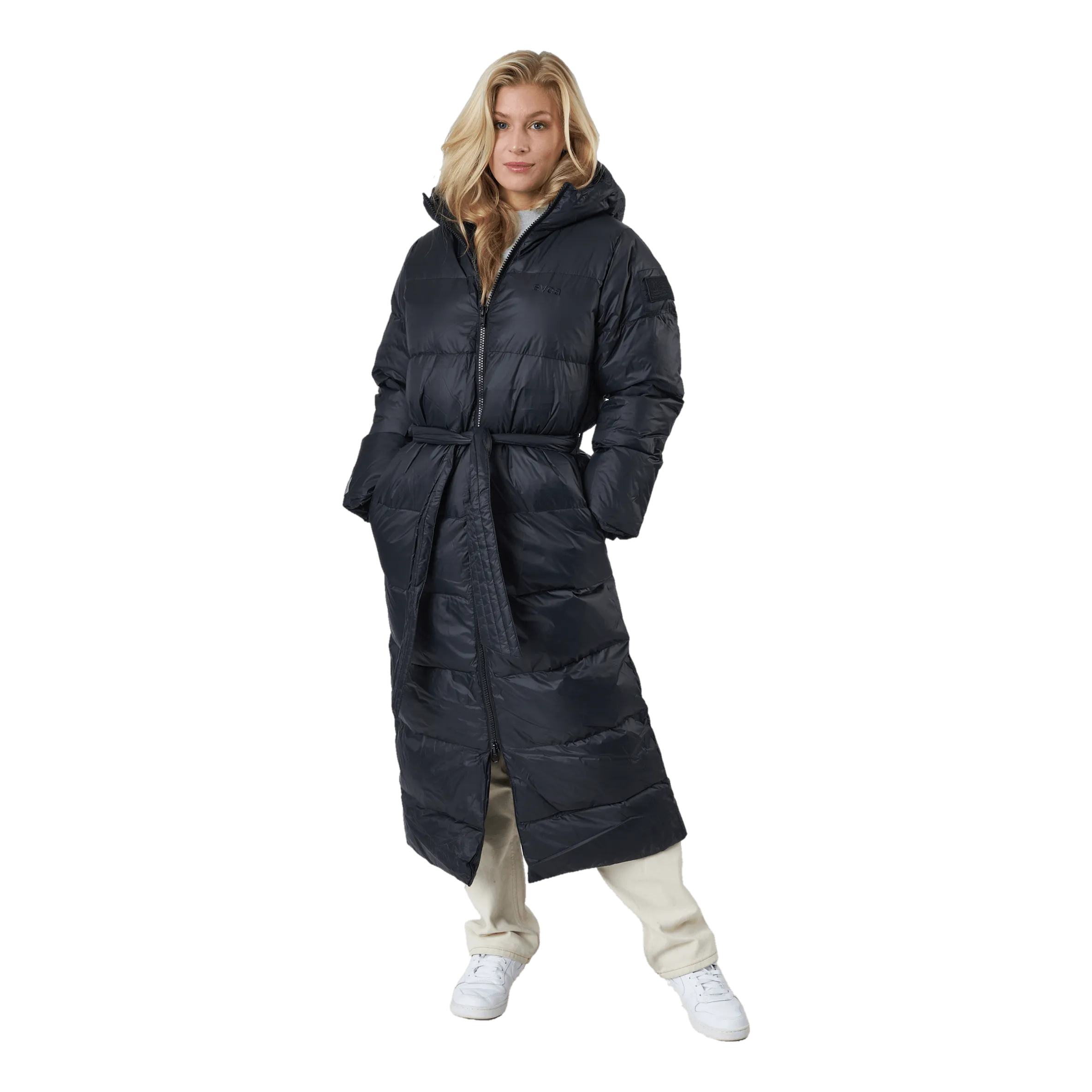 Long Beltet Coat Black