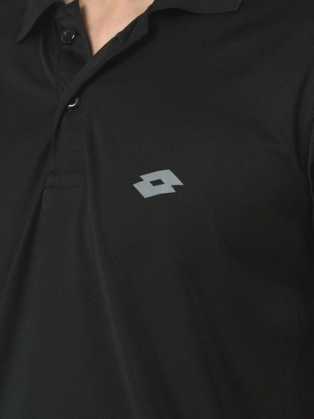 Lotto Men Black Basic Bb Polo