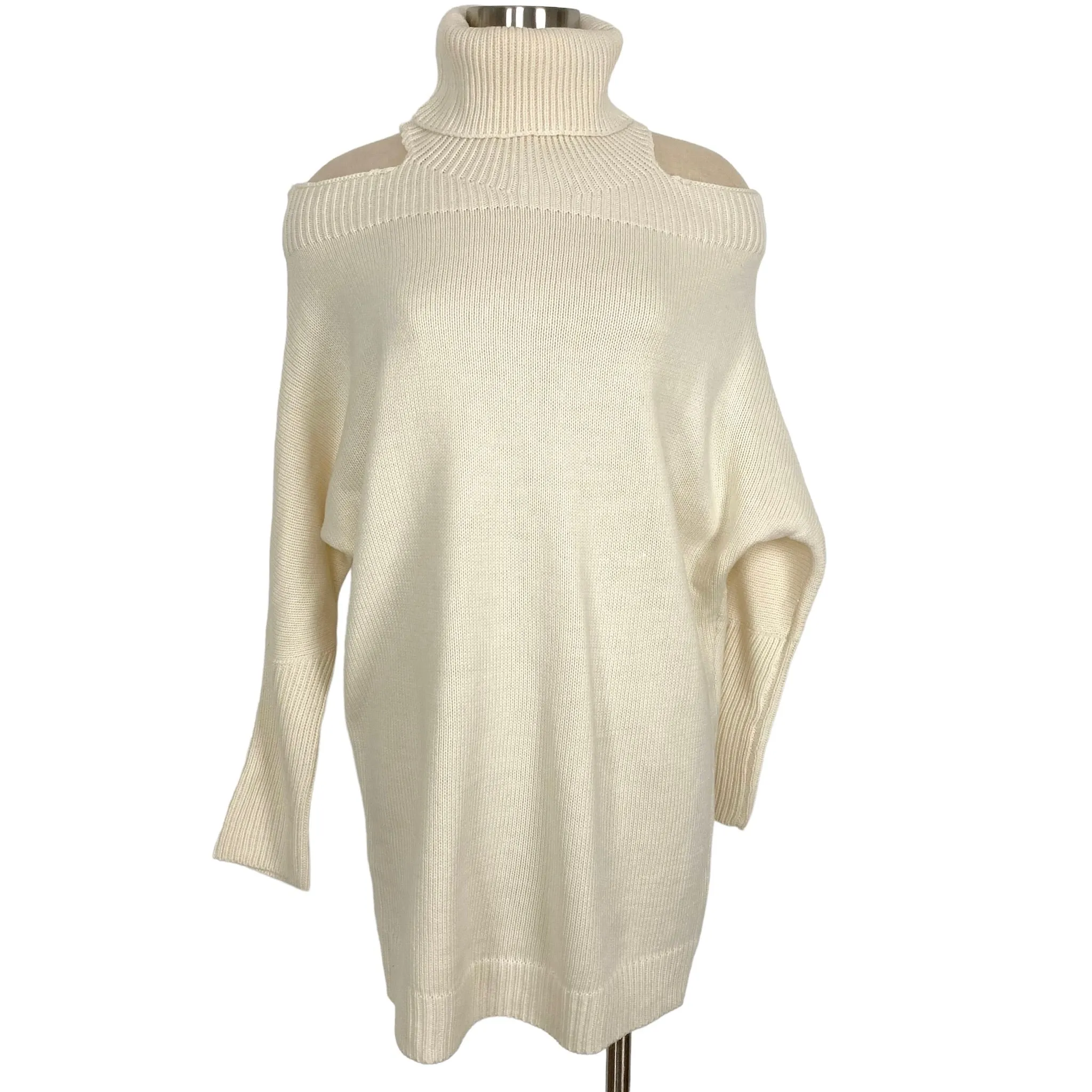 Lovers   Friends Cream Back Cutout Turtleneck Dress- Size S