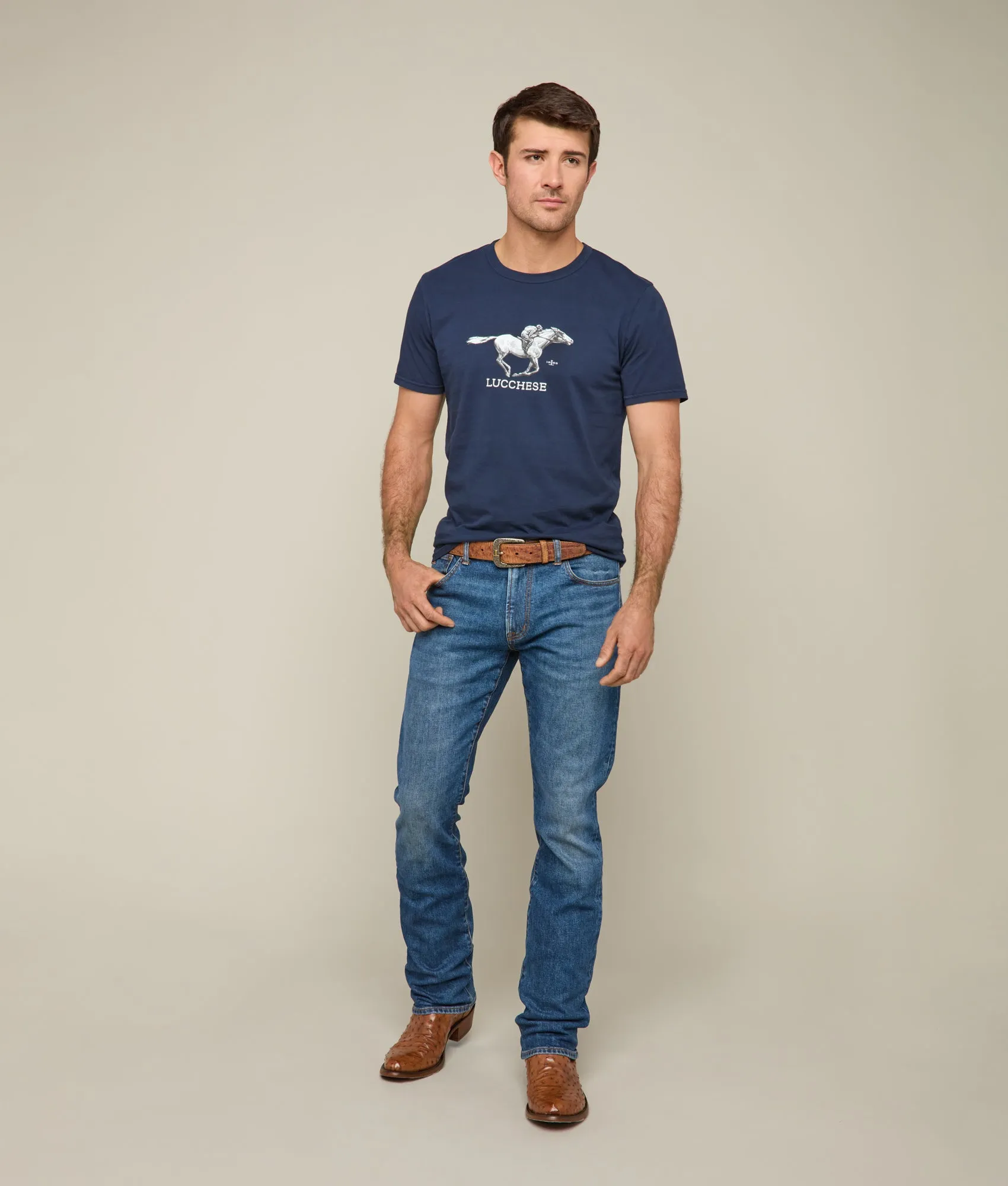 Lucchese Racehorse Tee :: Navy