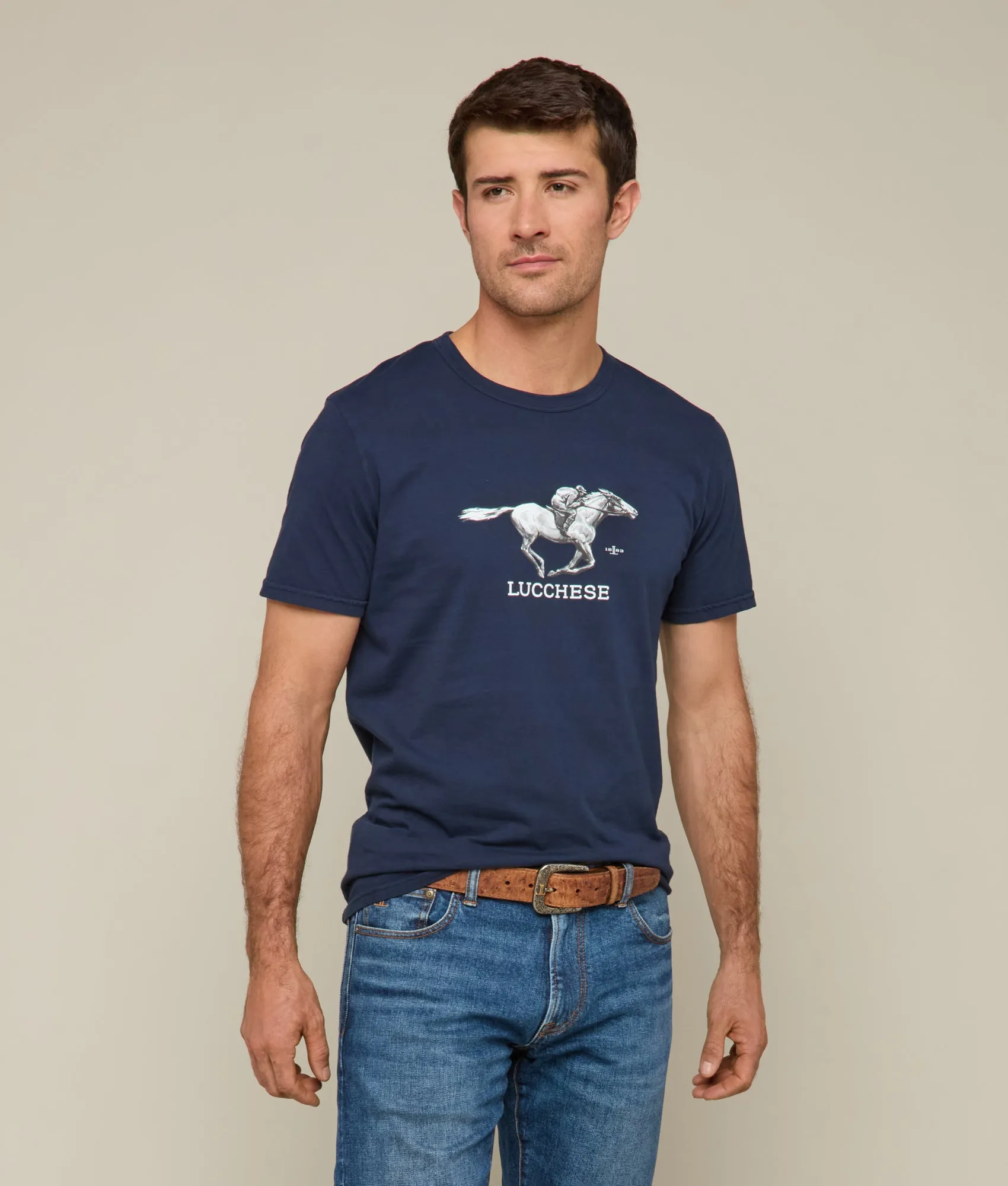 Lucchese Racehorse Tee :: Navy