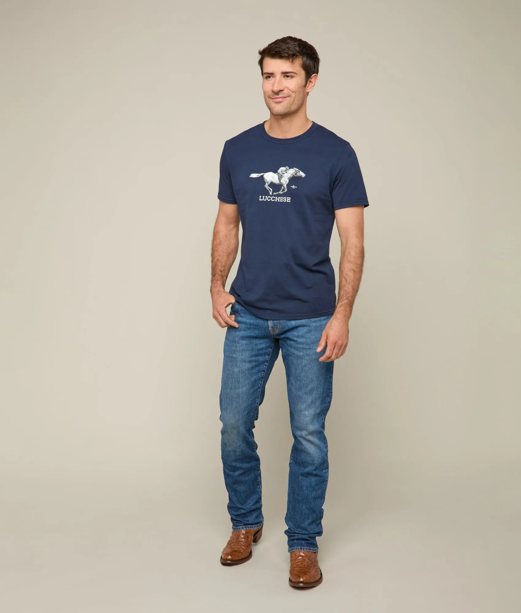 Lucchese Racehorse Tee :: Navy