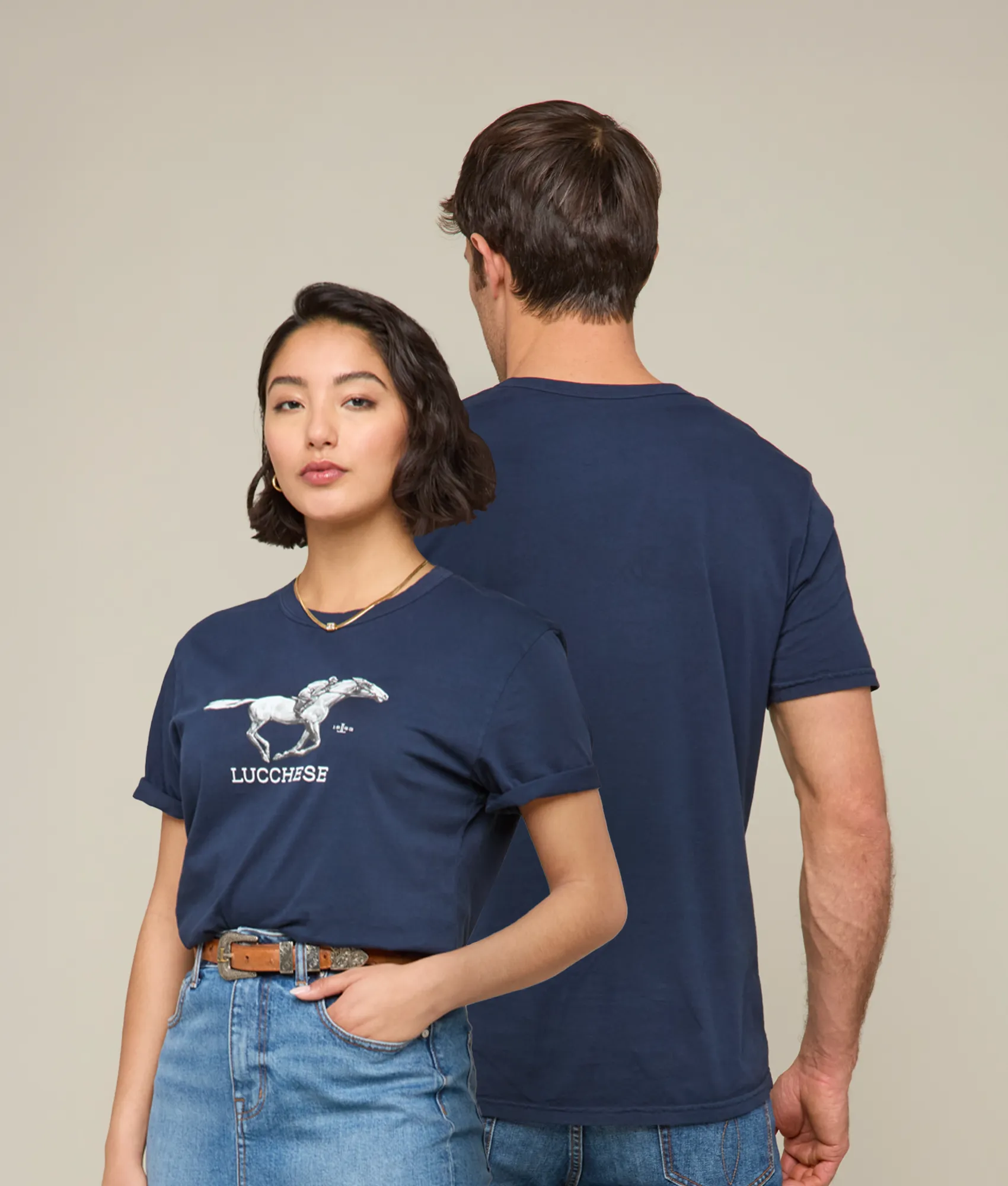 Lucchese Racehorse Tee :: Navy