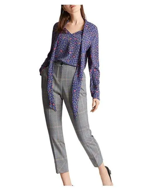 Marc Cain Collections Checked Trousers Cognac MC 81.06 W02 639