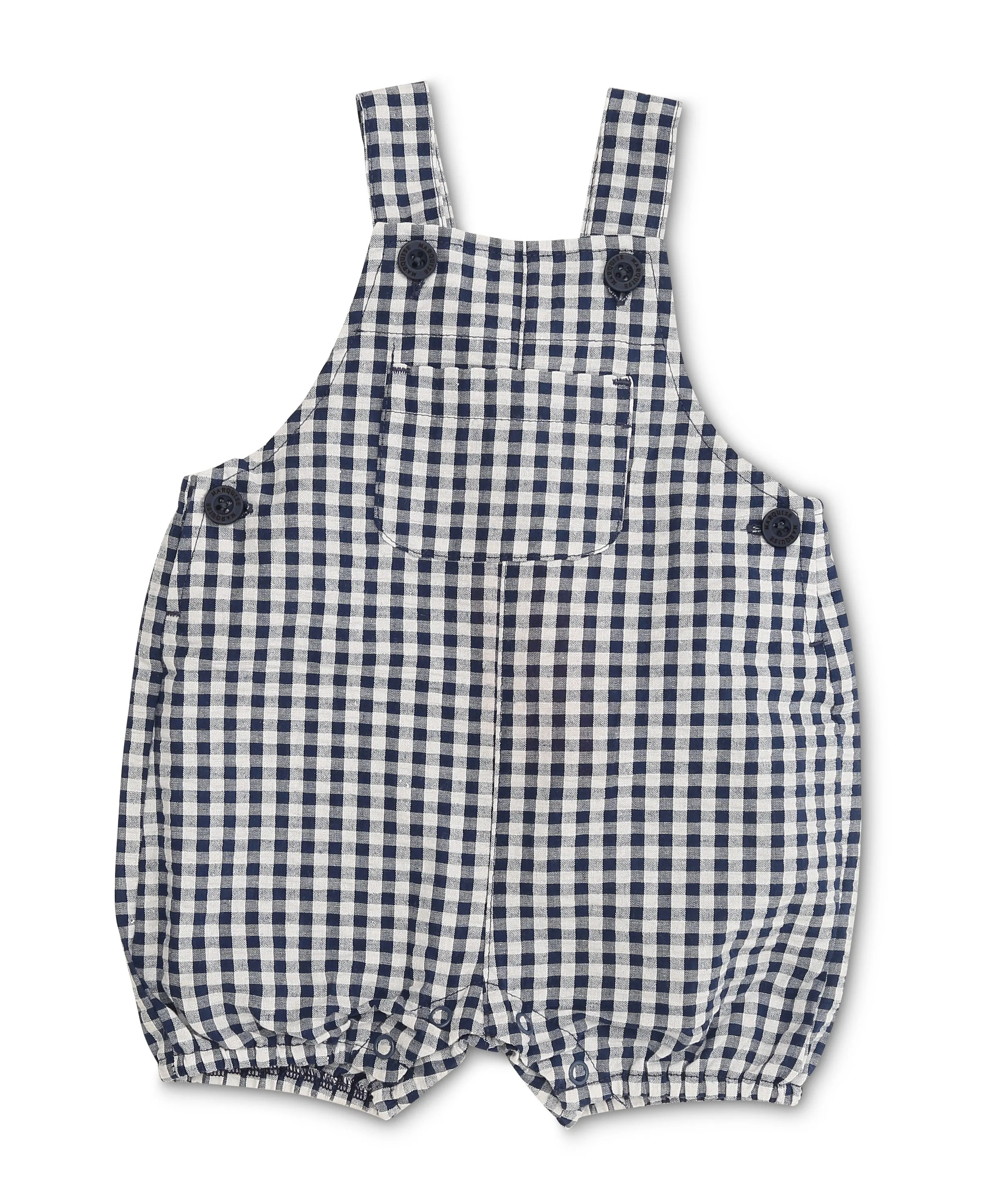Marquise - Navy Gingham Overalls