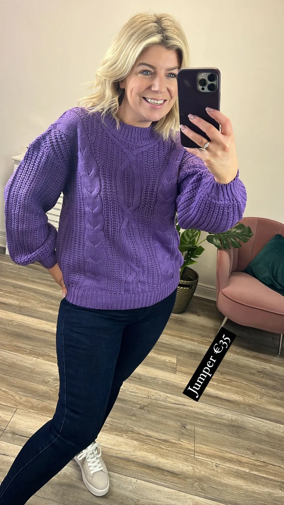 Meriah Knitted Jumper (Purple)