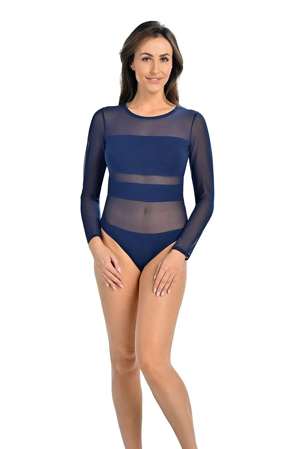 Mesh Details Shapewear Body