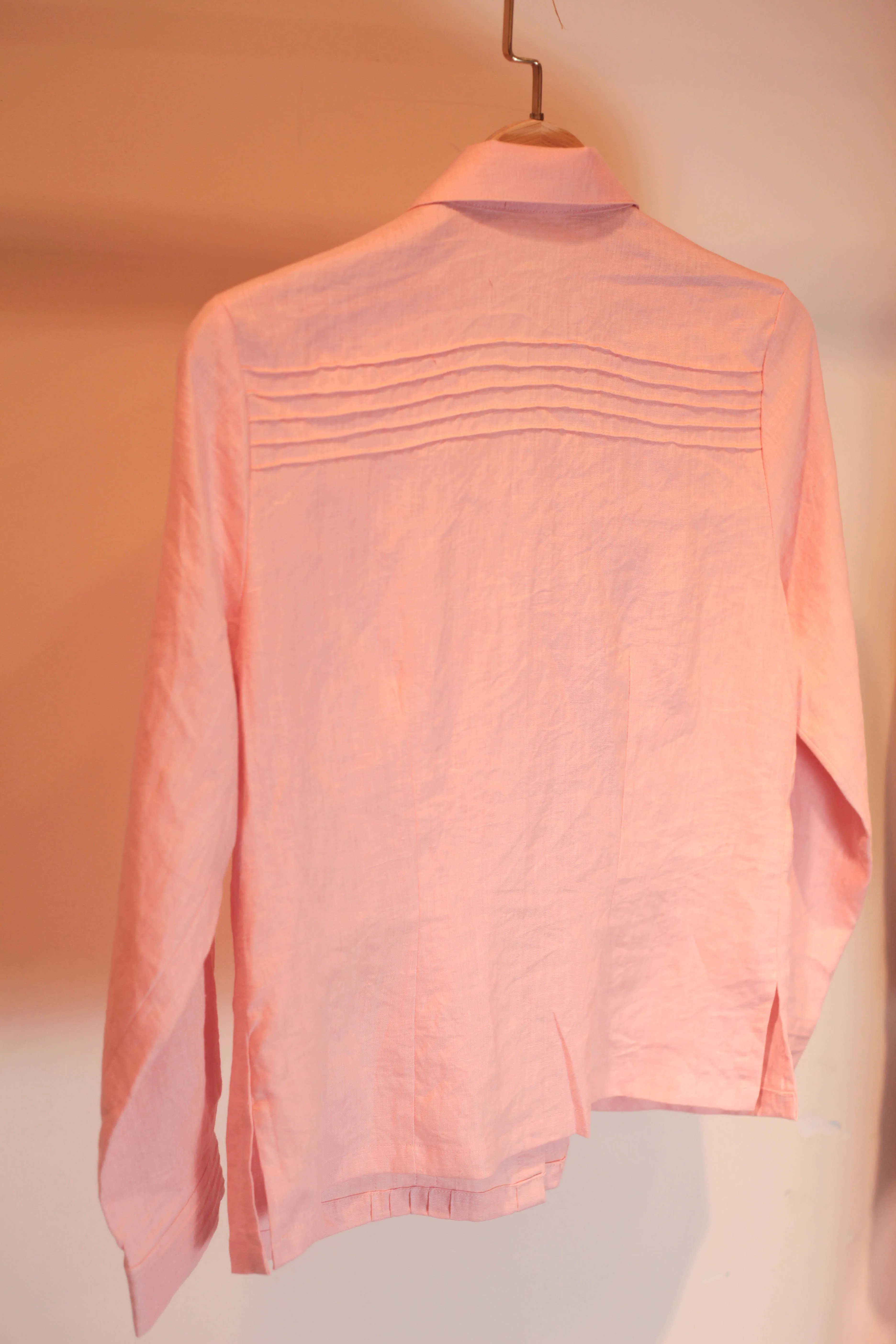 Mila hand-embroidered floral linen shirt
