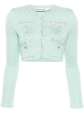 Mint Sequin Knit Cardigan