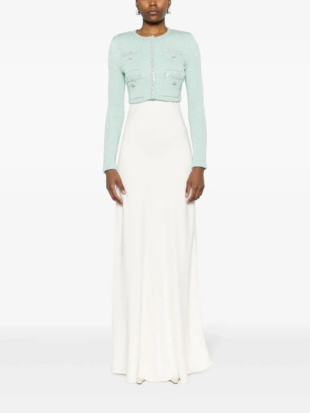 Mint Sequin Knit Cardigan