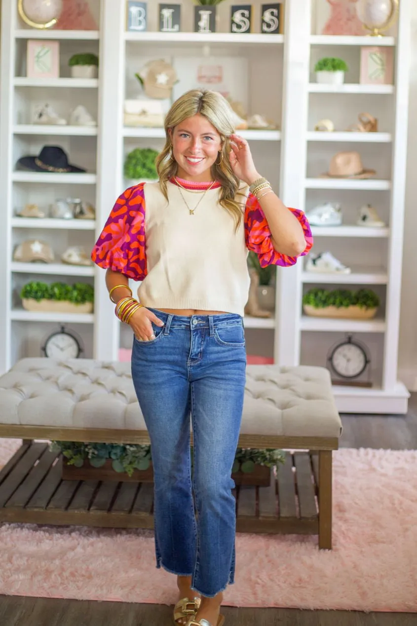 Mixed Media Knit Top