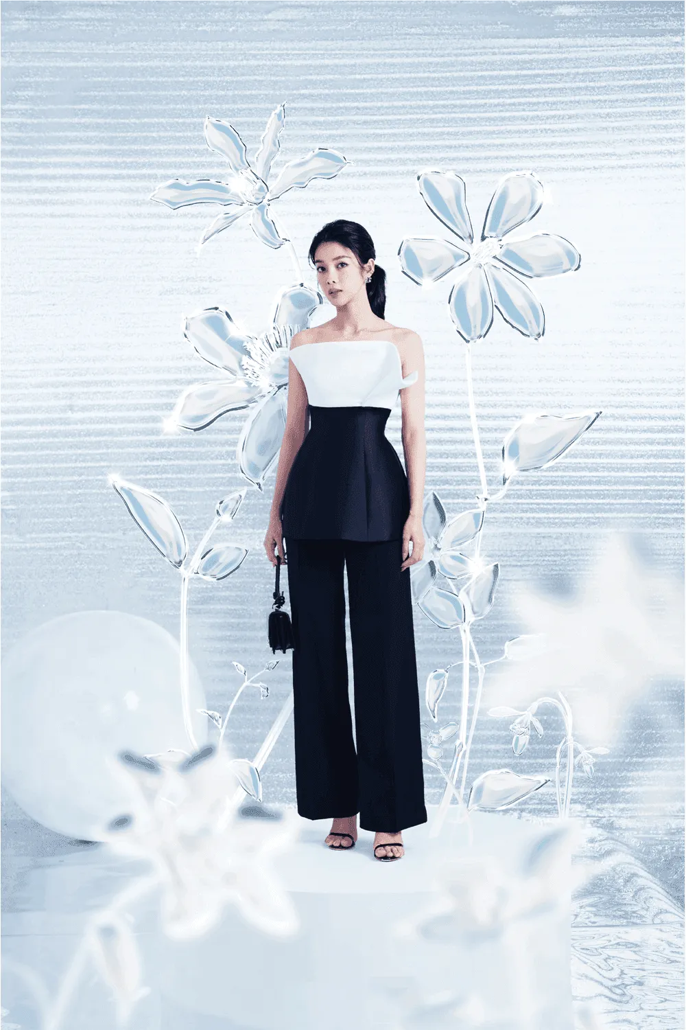 Morgan Straight High Waist Spandex Homespun Floor length Pants