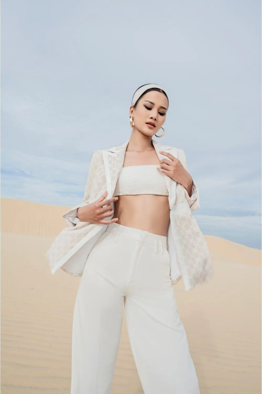 Morgan Straight High Waist Spandex Homespun Floor length Pants
