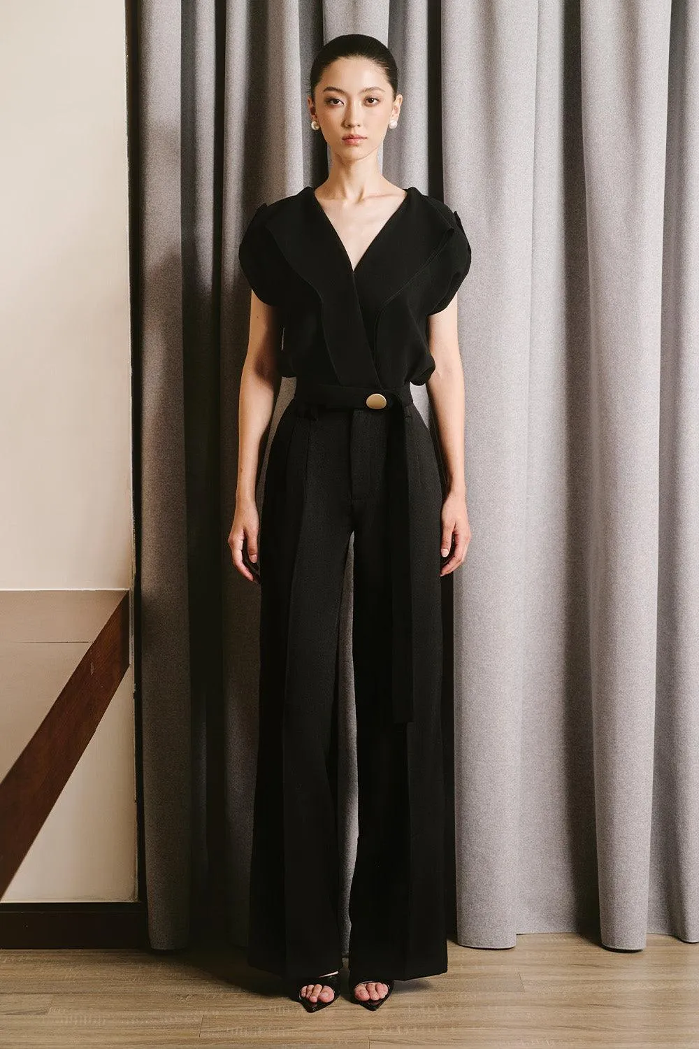 Morgan Straight High Waist Spandex Homespun Floor length Pants