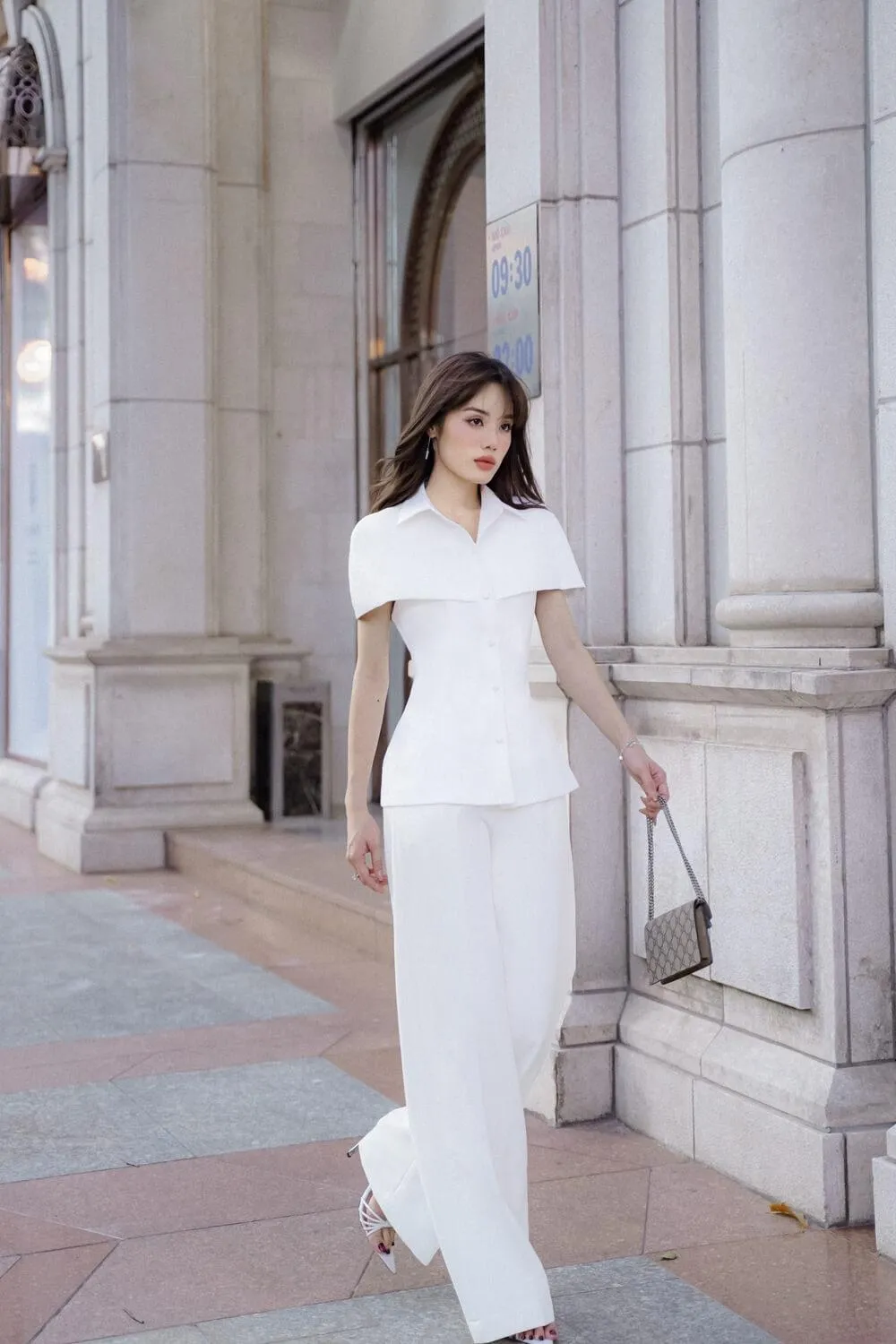 Morgan Straight High Waist Spandex Homespun Floor length Pants