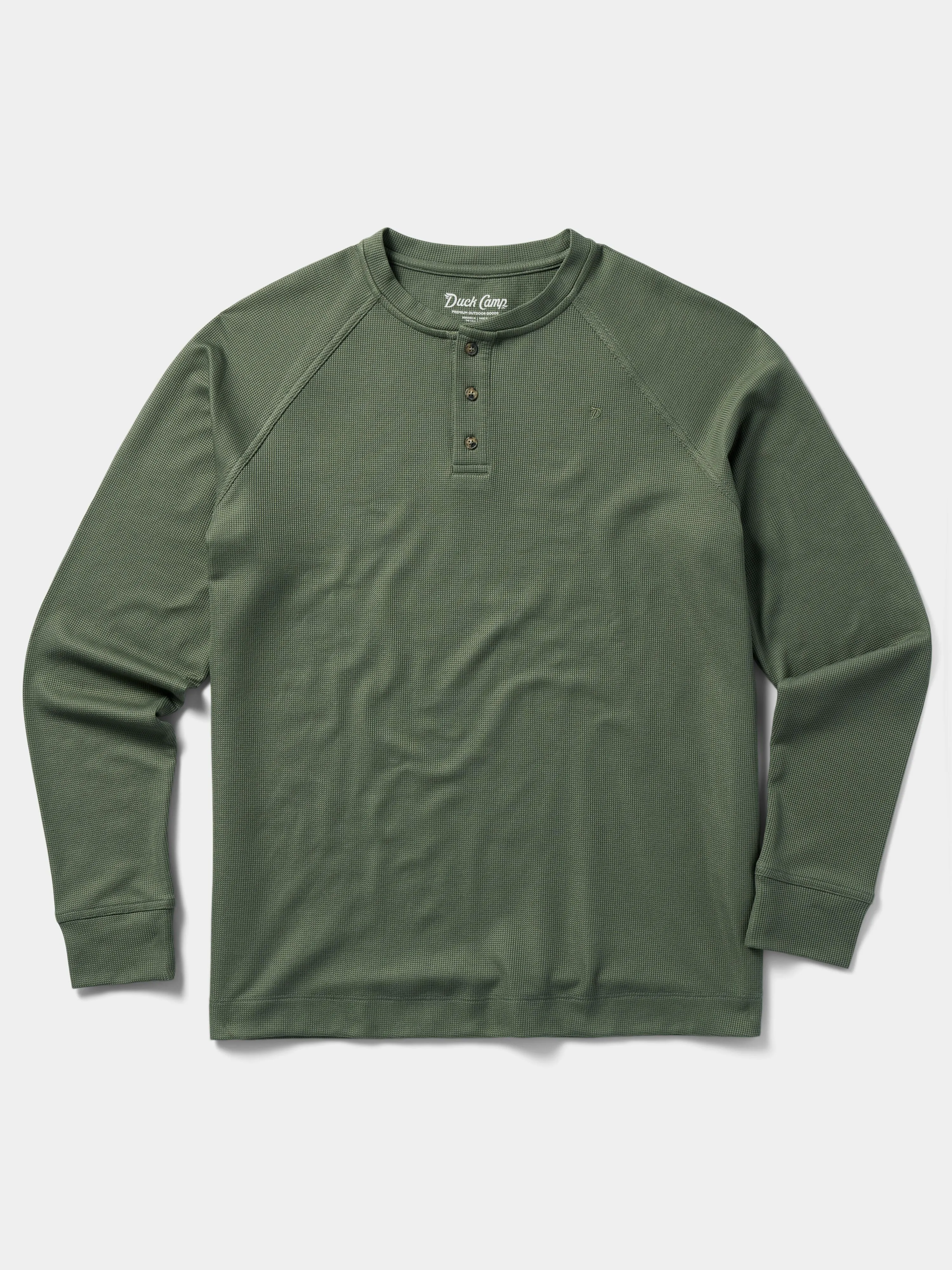 M's Hill Country TurboDry Henley - Thyme