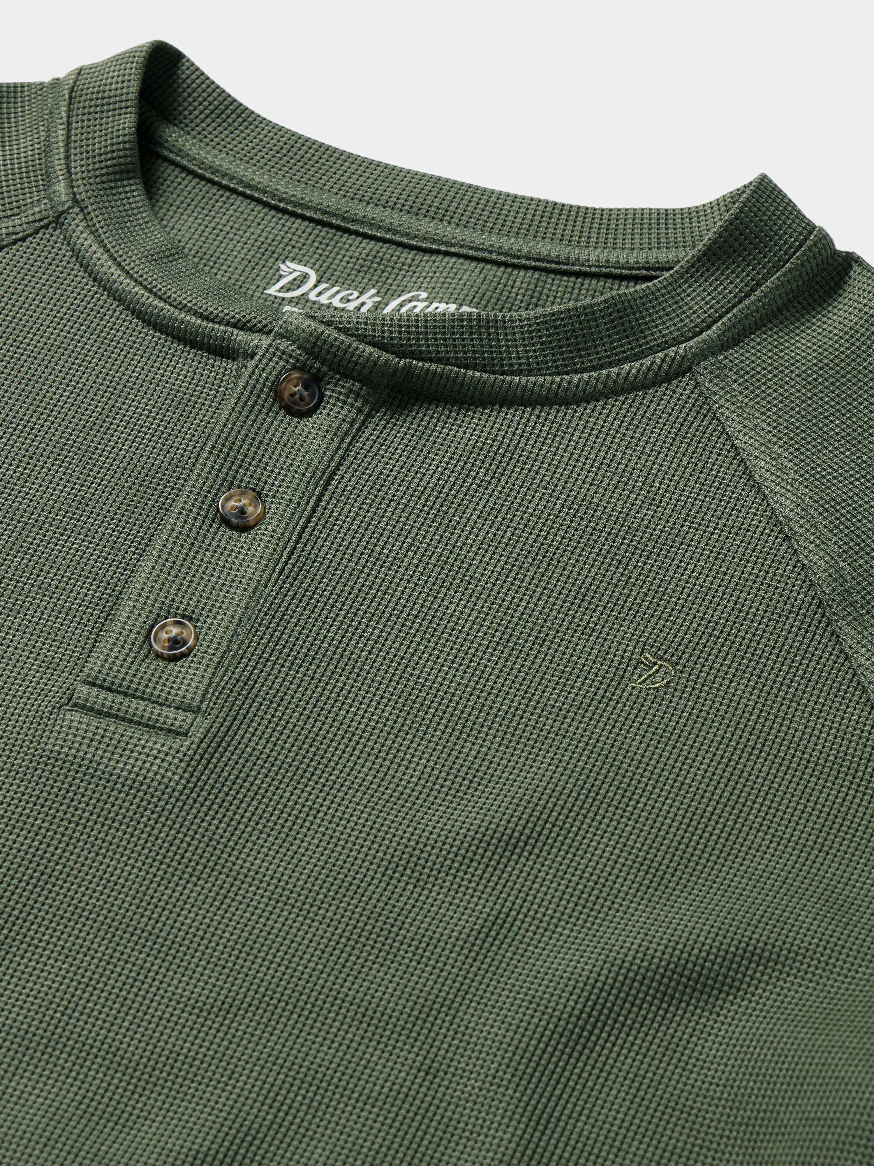M's Hill Country TurboDry Henley - Thyme