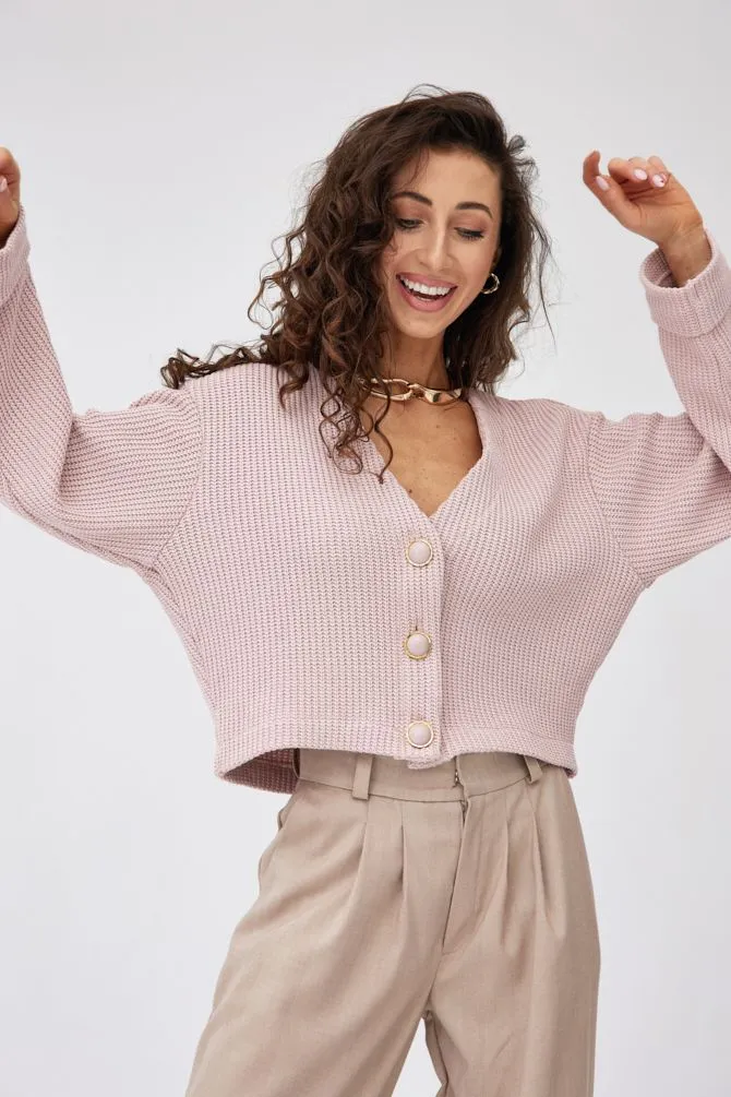 Nancy Cotton Cardigan Pink