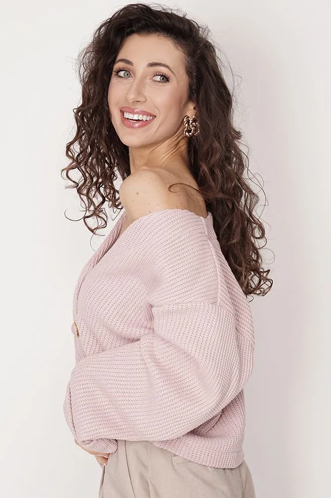 Nancy Cotton Cardigan Pink