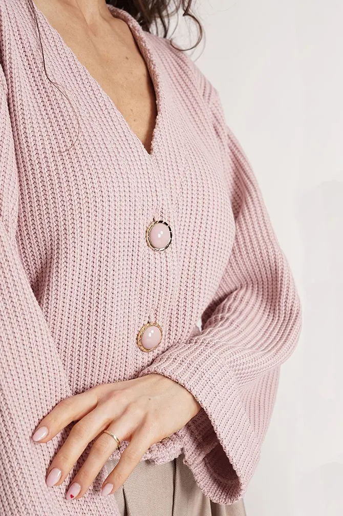Nancy Cotton Cardigan Pink