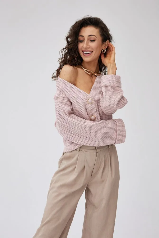 Nancy Cotton Cardigan Pink