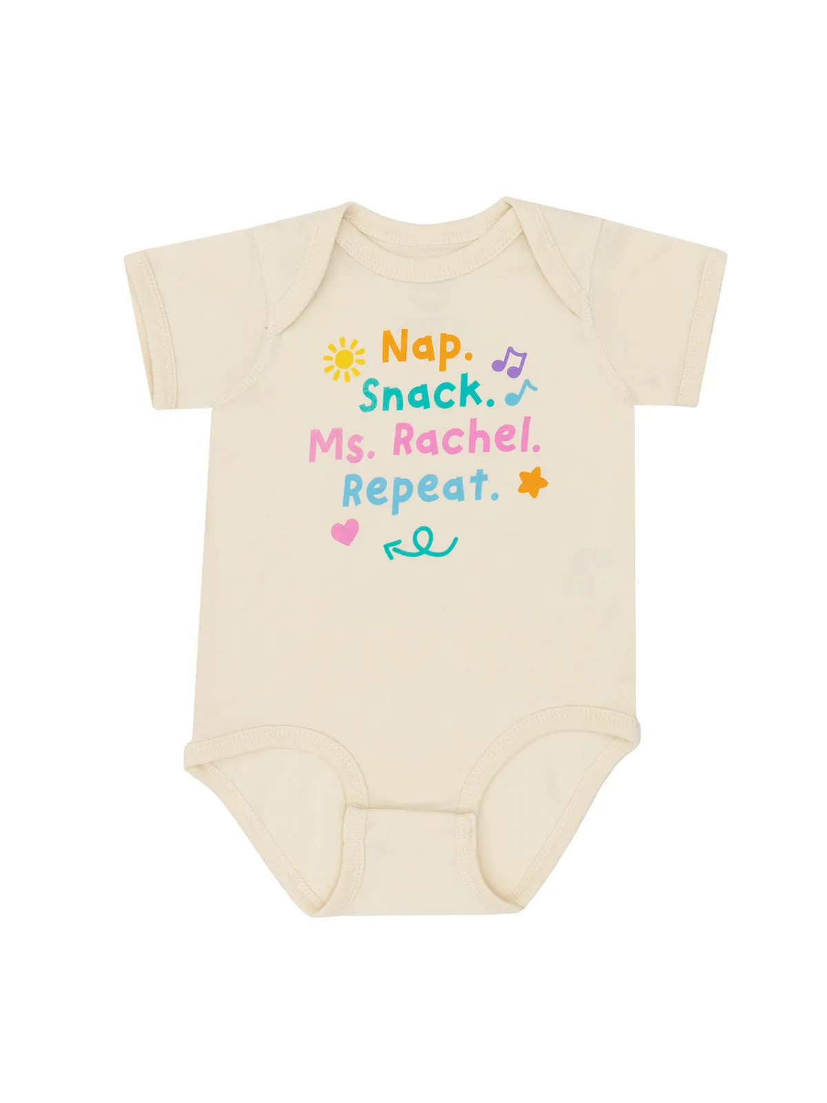 Nap. Snack. Ms. Rachel. Repeat baby bodysuit