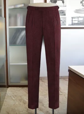 Naples Sangria Highland Tweed Trousers