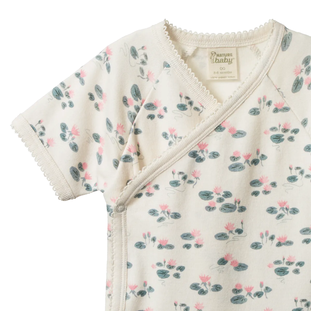 Nature Baby S/S Kimono Suit Waterlillies Print