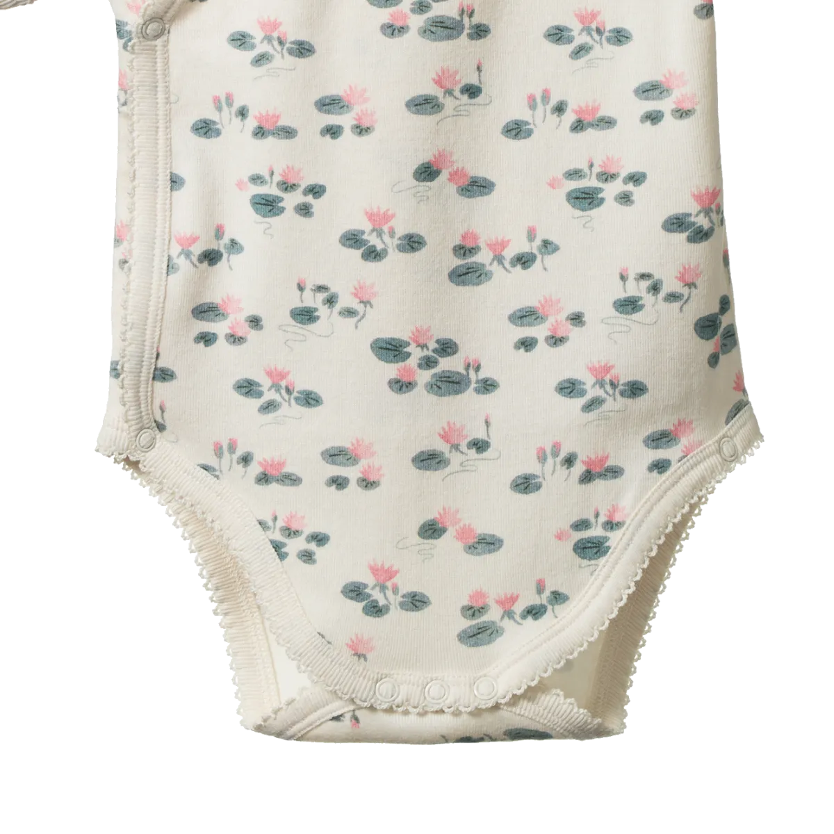 Nature Baby S/S Kimono Suit Waterlillies Print