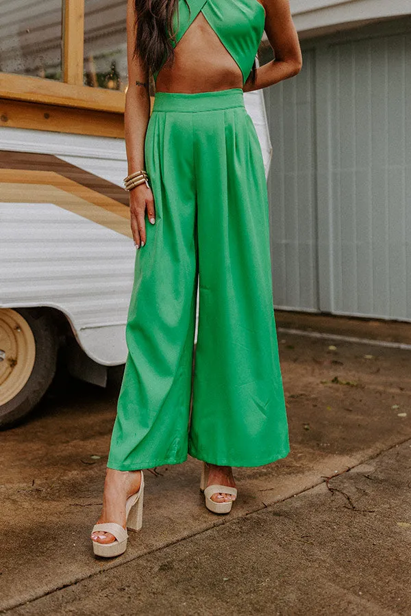 Nearly Famous High Waist Pants In Green