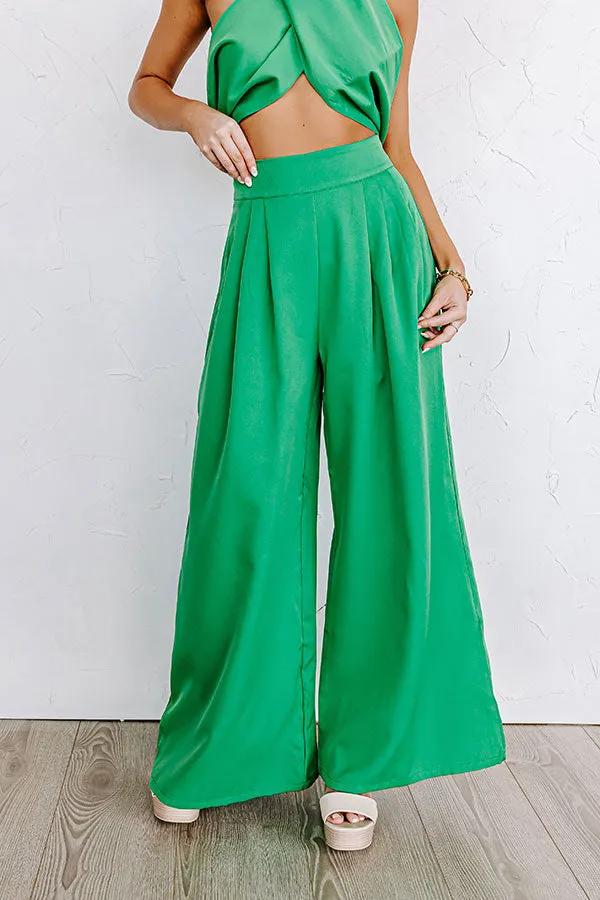 Nearly Famous High Waist Pants In Green
