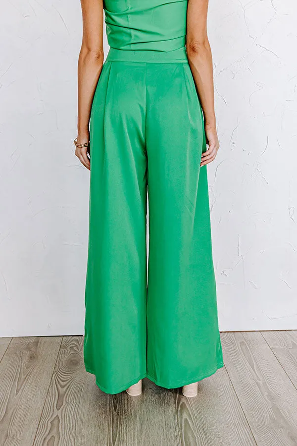 Nearly Famous High Waist Pants In Green