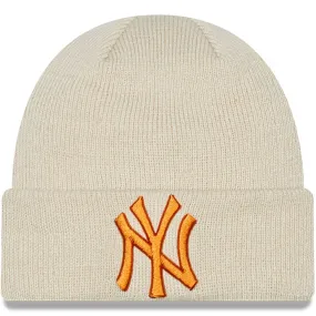 New Era Kids New York Yankees MLB League Essential Cuffed Beanie - Beige