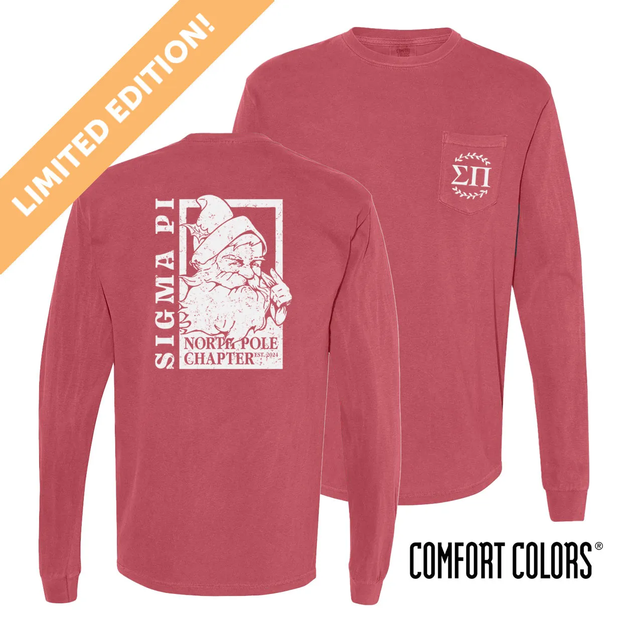 New! Sigma Pi Limited Edition Comfort Colors North Pole Chapter Tee