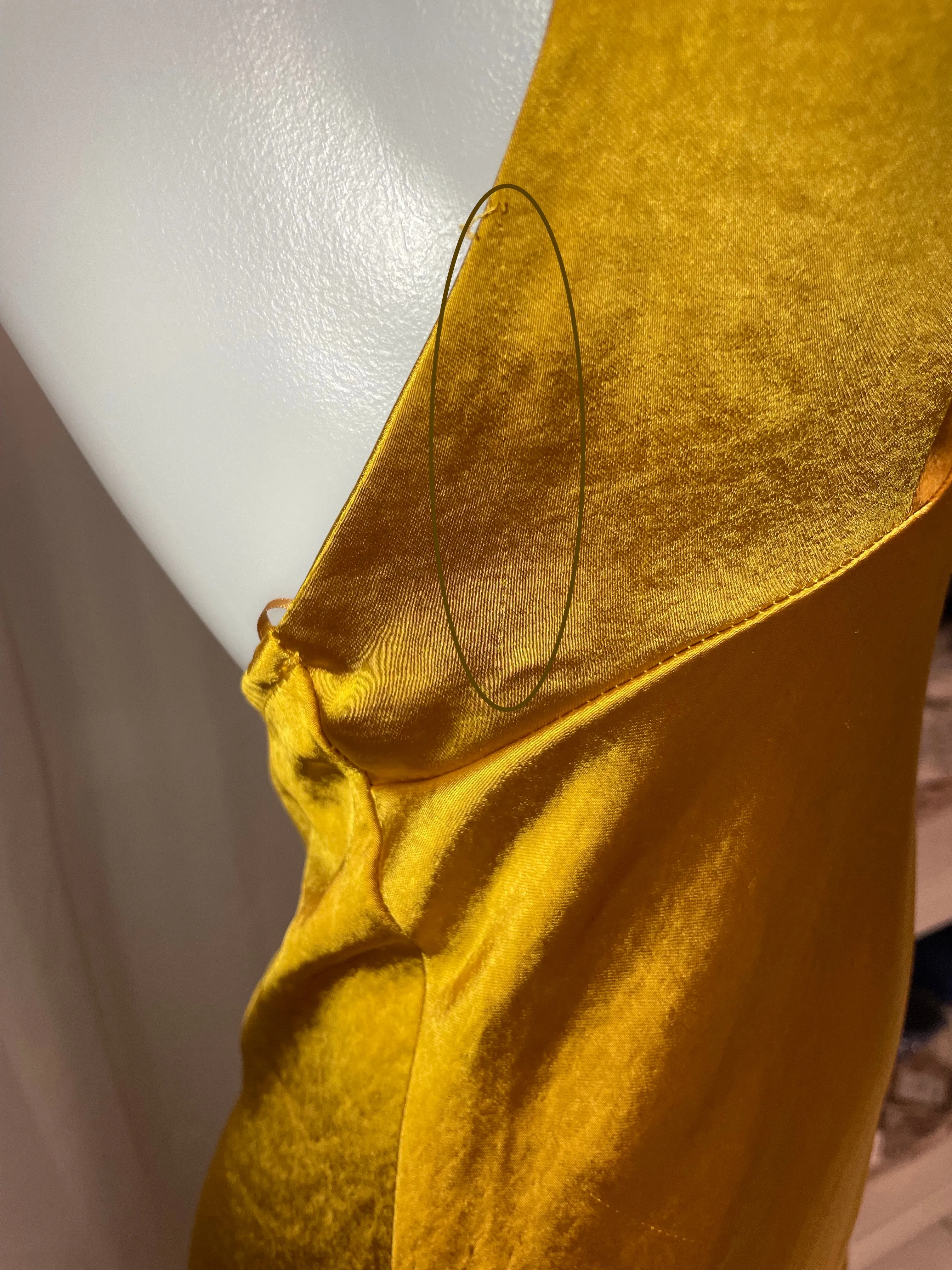 Nicola Satin Midi Dress - Mustard 2.0