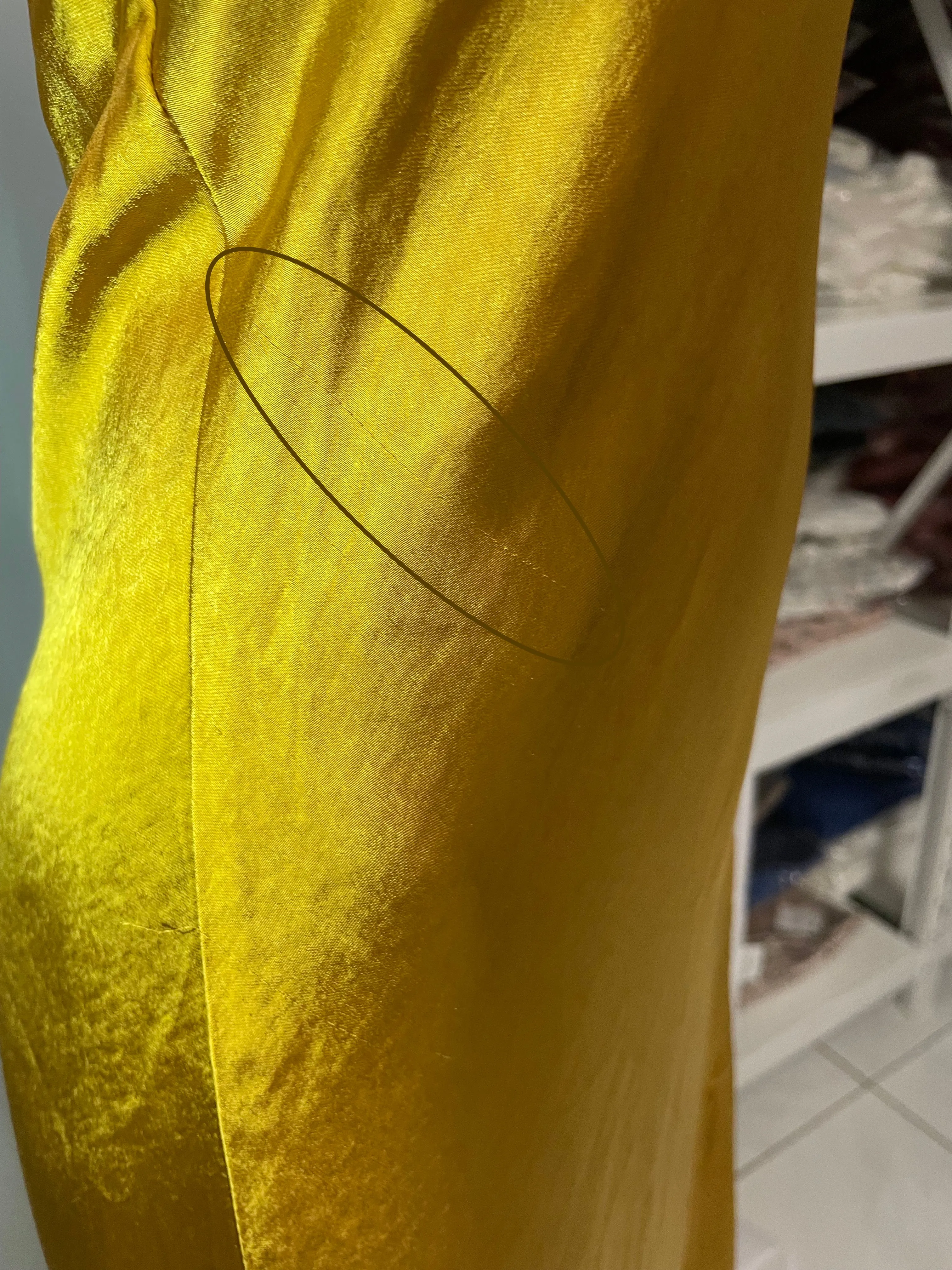 Nicola Satin Midi Dress - Mustard 2.0