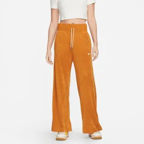 Nike Sportswear Women's Yellow Terry Wide Leg Pants