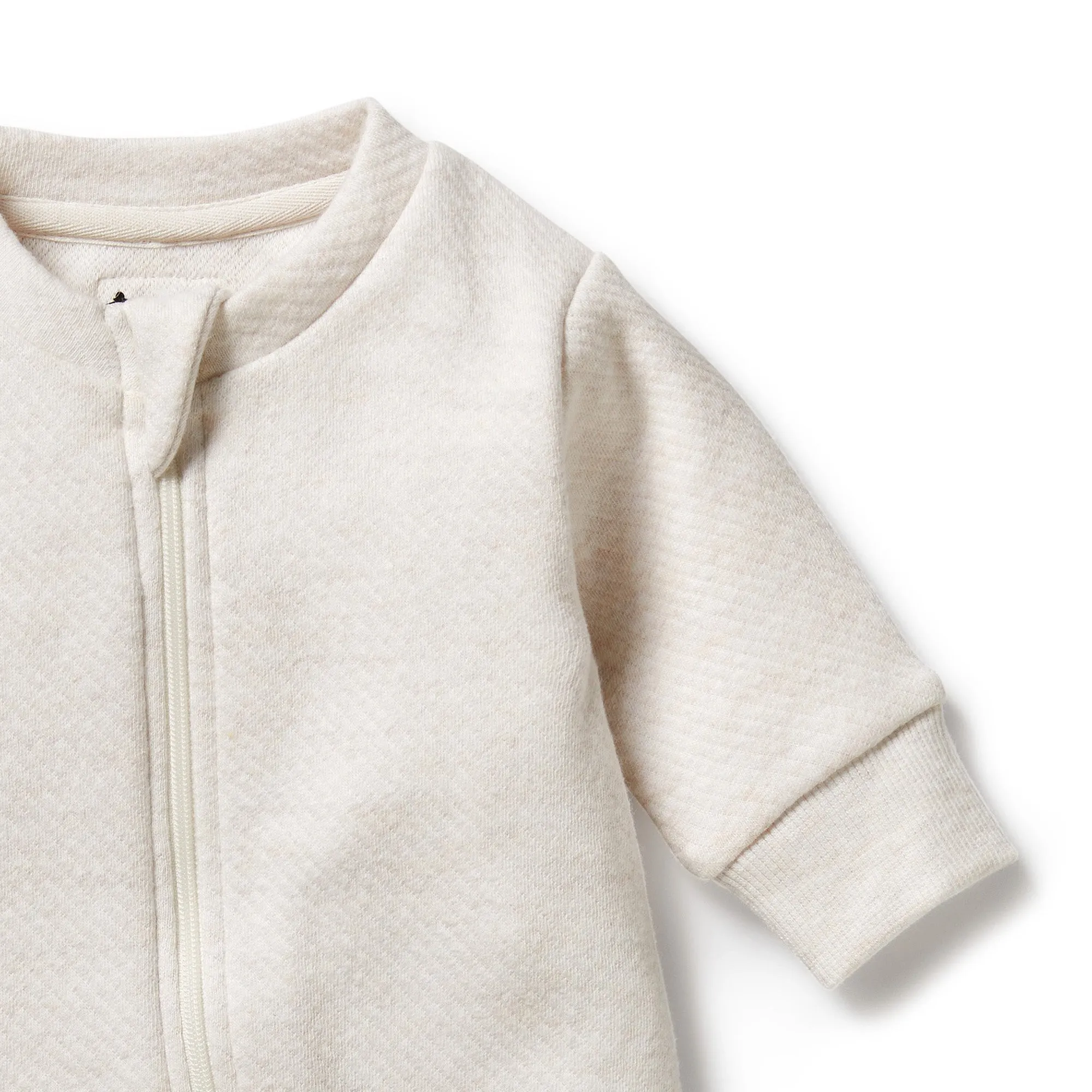 Organic Cotton Quilted Growsuit | Oatmeal