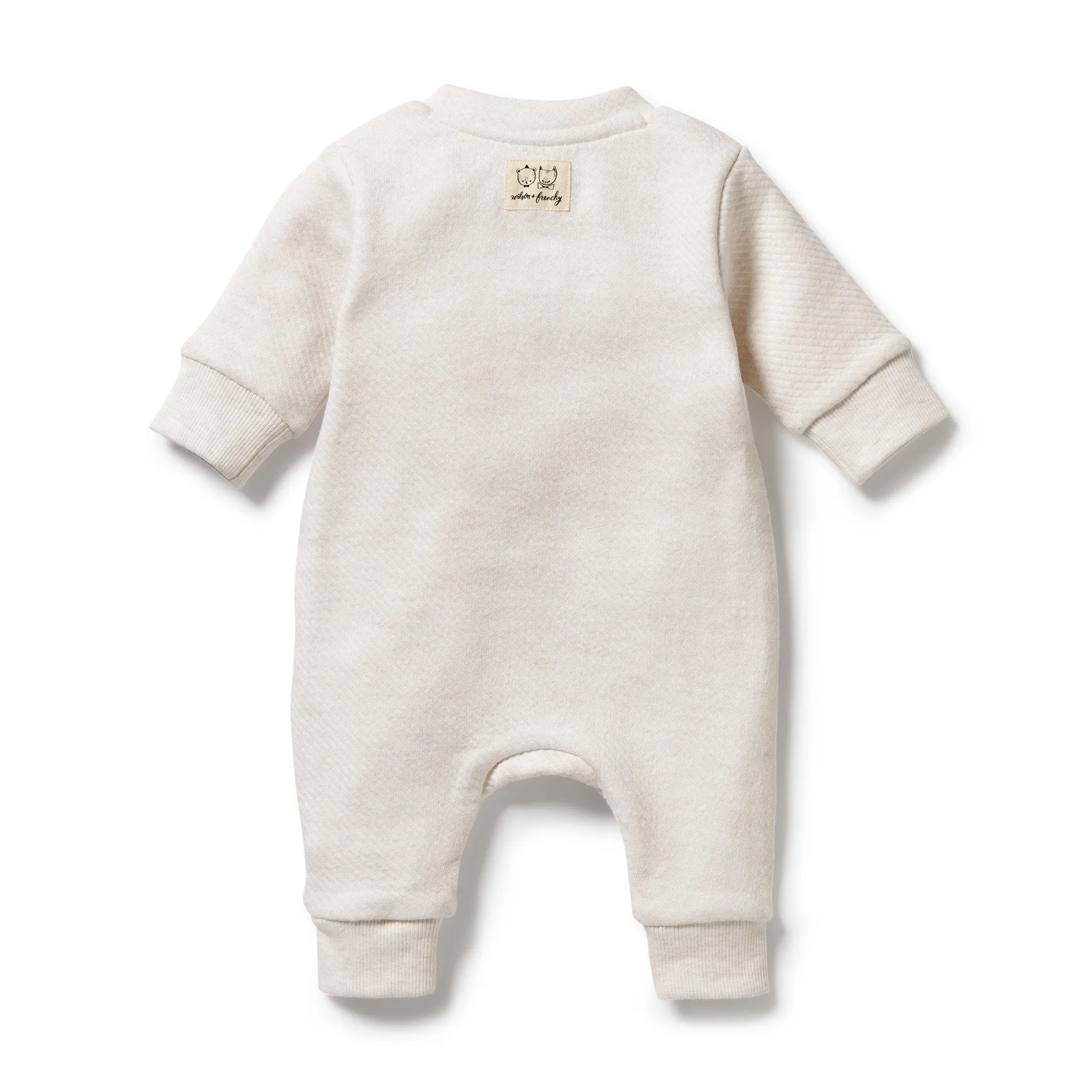 Organic Cotton Quilted Growsuit | Oatmeal