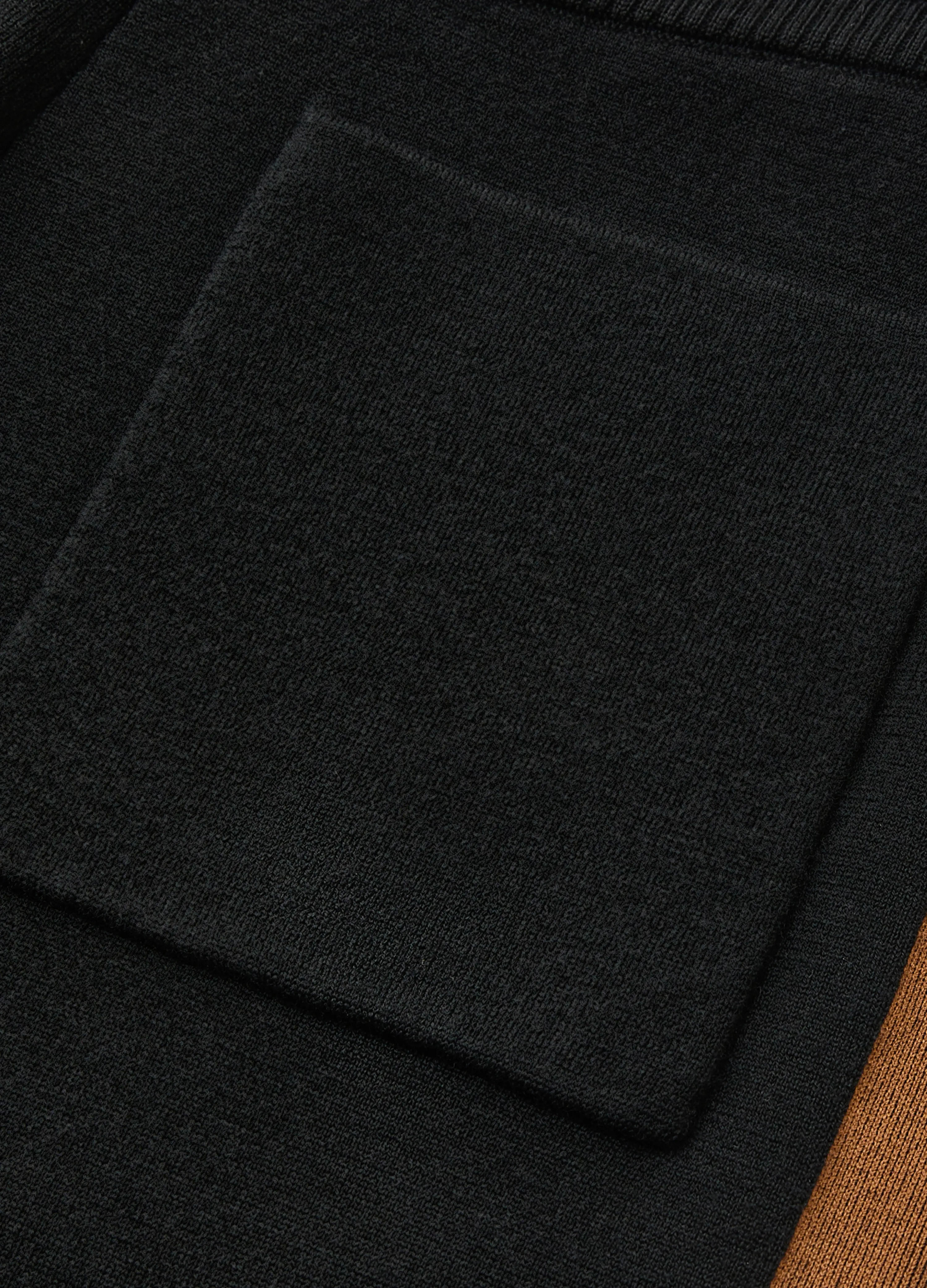 Panelled Knit Track Pant Black