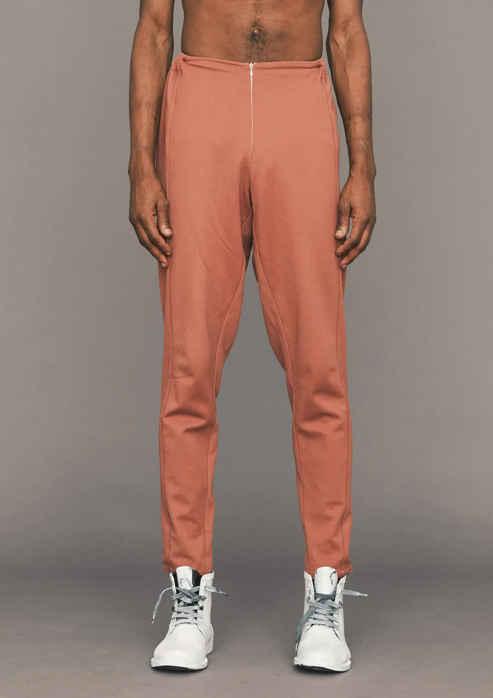 PANTS HIGH WAIST SKINNY - HEAVY STRETCH brick