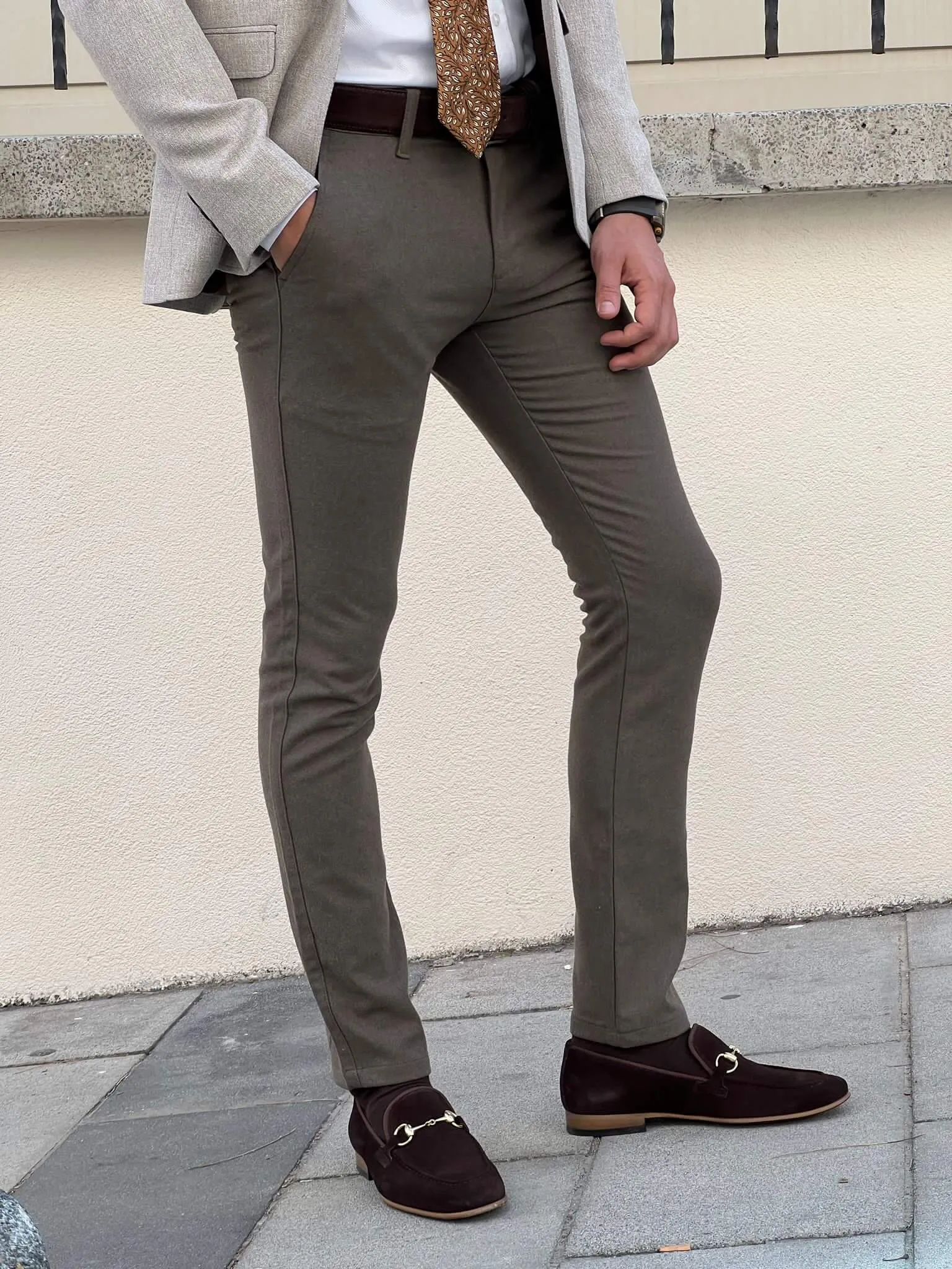 Patterned Mink Trouser