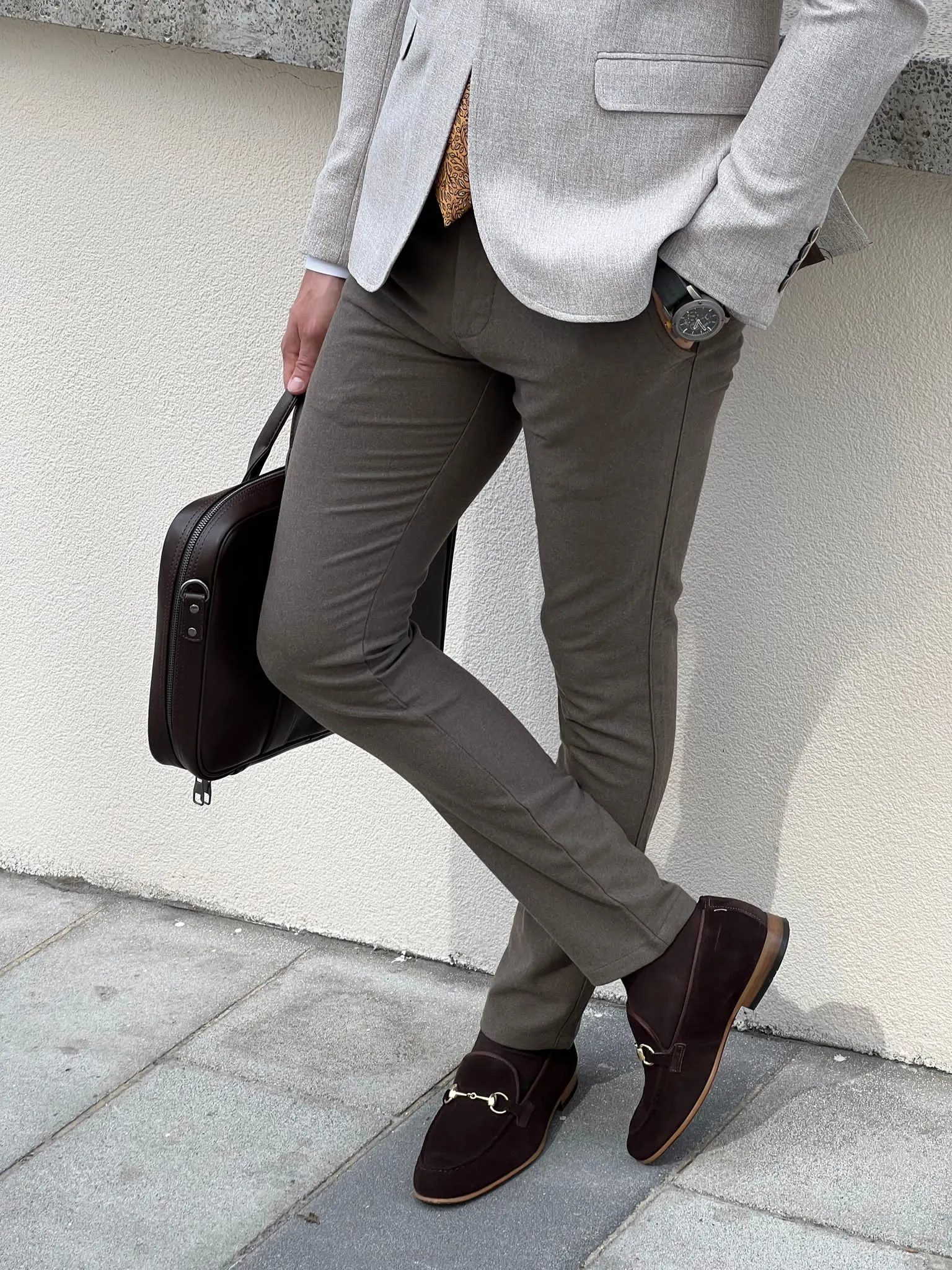 Patterned Mink Trouser