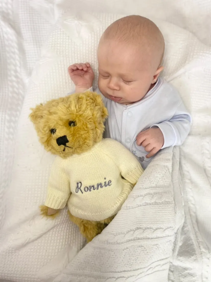 Personalised Mumbles Teddy Bear For Newborn