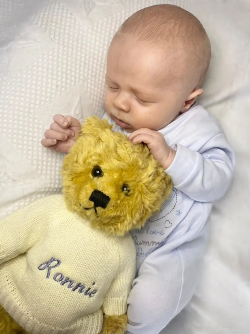 Personalised Mumbles Teddy Bear For Newborn