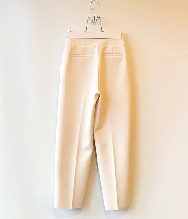 PHEENY/AMUNZEN HIGH WAIST TAPERED PANTS(IVORY)