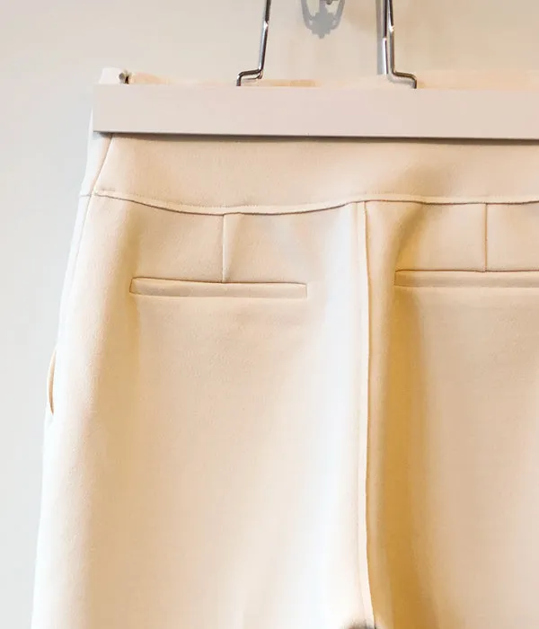 PHEENY/AMUNZEN HIGH WAIST TAPERED PANTS(IVORY)
