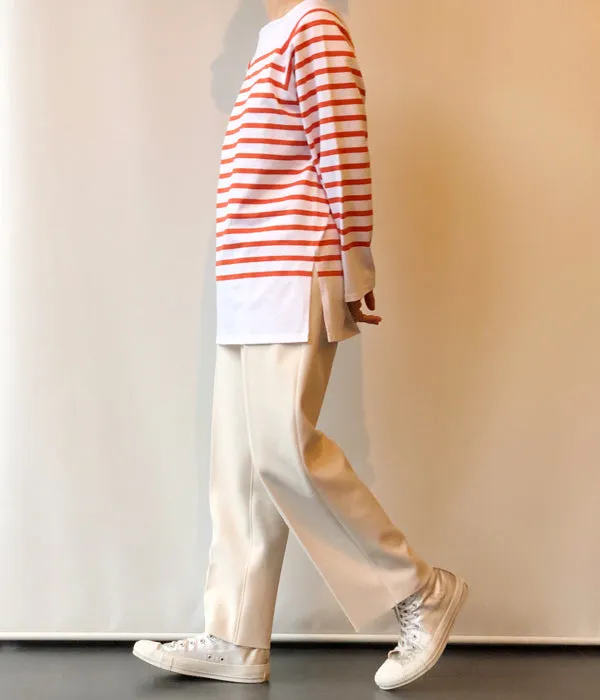 PHEENY/AMUNZEN HIGH WAIST TAPERED PANTS(IVORY)