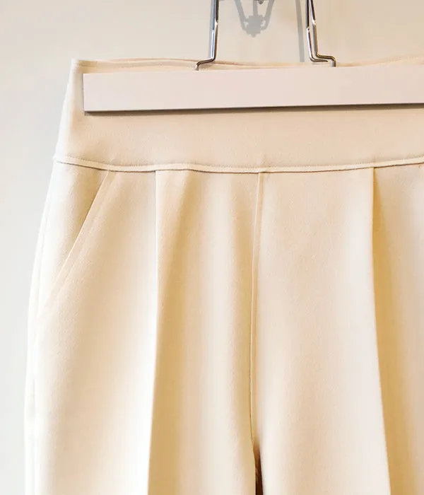 PHEENY/AMUNZEN HIGH WAIST TAPERED PANTS(IVORY)