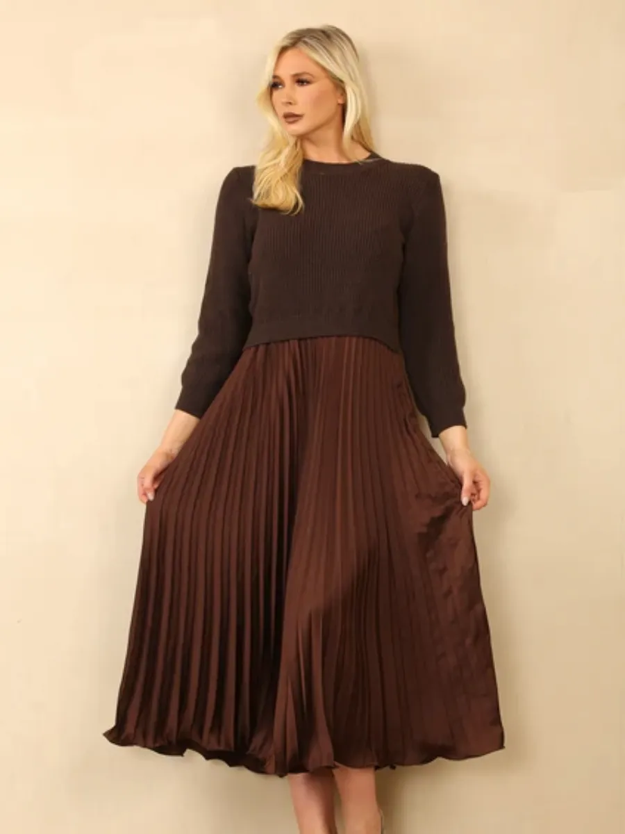 Pleated Jumper Dress